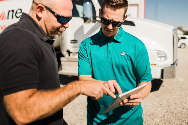FS Propane Specialist with customer FS Propane Specialist with customer